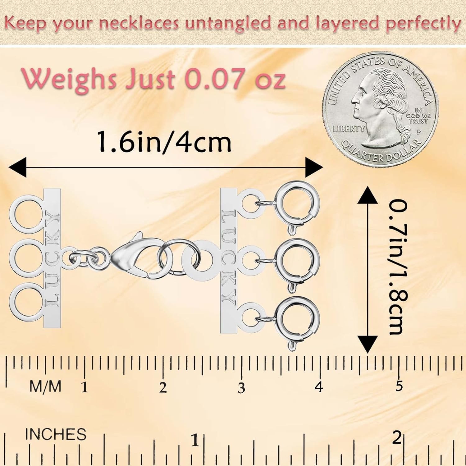 Necklace Layering Clasp, Gold and Silver Plated Necklace Connectors for Multiple