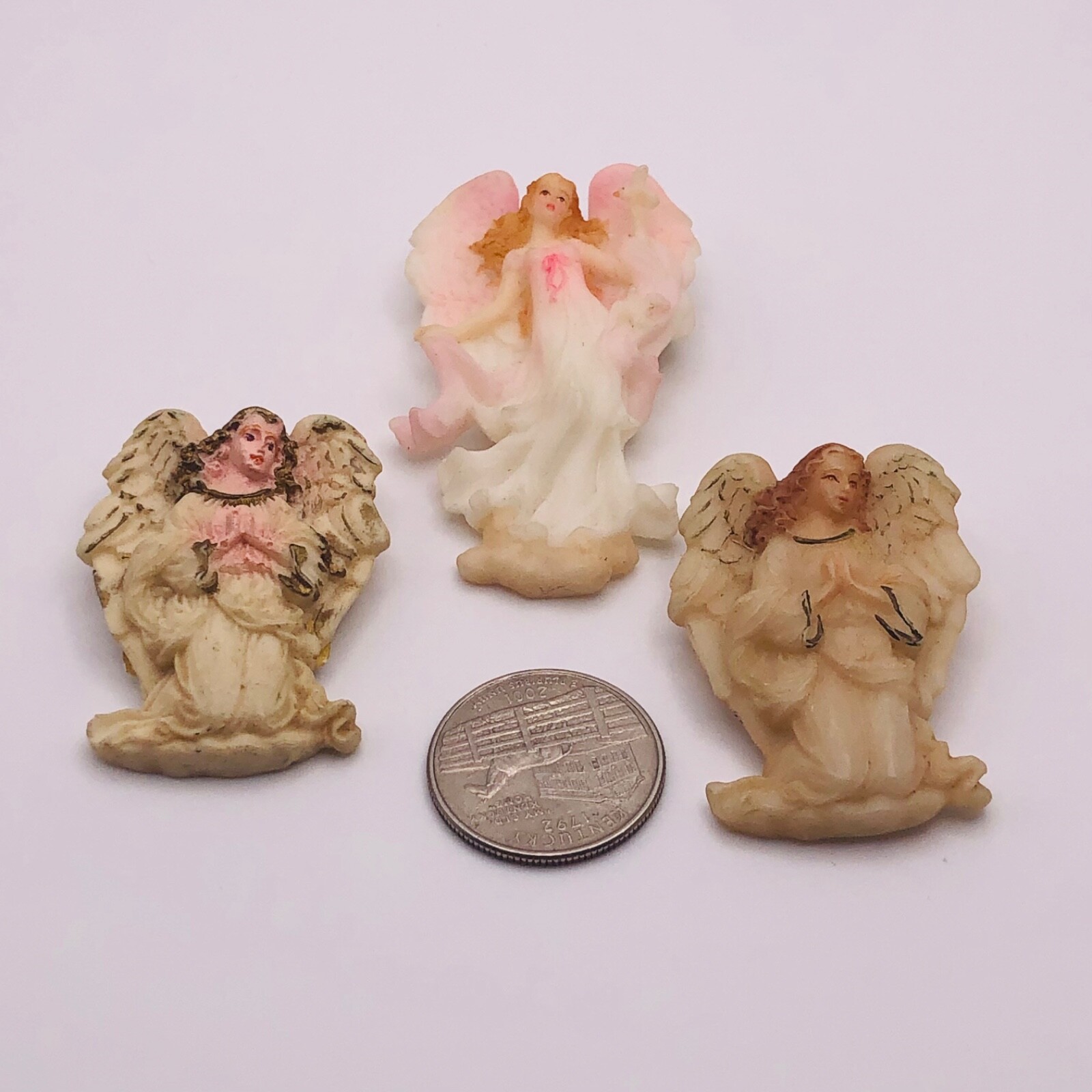 Lot of 3 Seraphim Classics 1990s Roman Inc Christmas Angel Brooches Pin L81