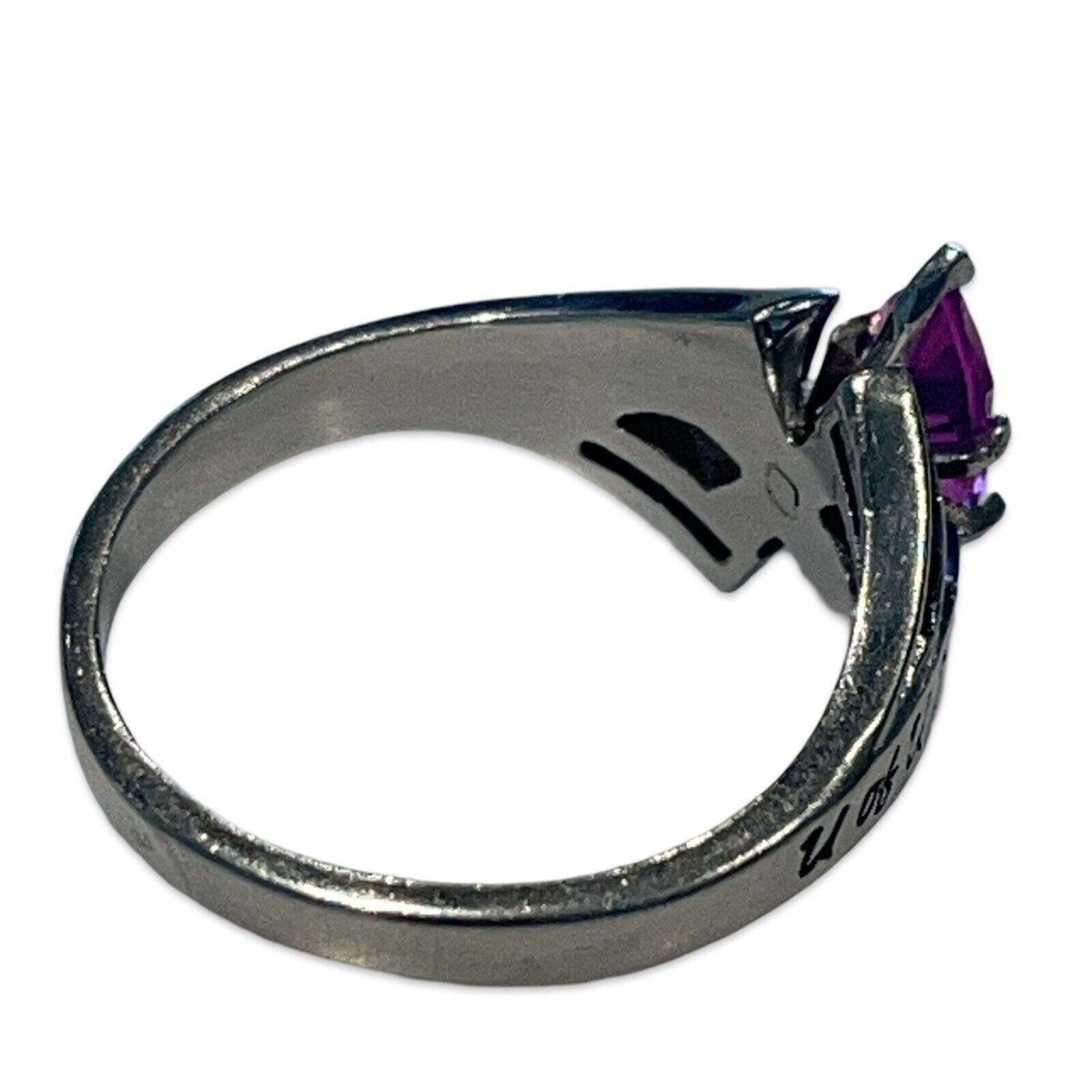 Jostens Skylar Size 9 White Lustrium LTT 2018 Class Ring Marquise Rose Zircon