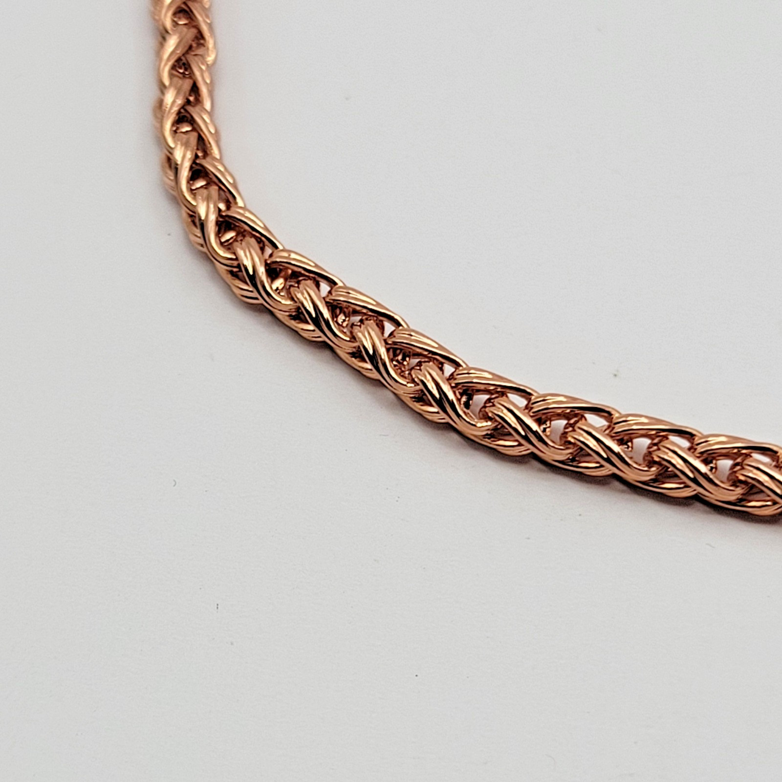 JTV Timna Jewelry Collection Copper 3.5mm Wheat Chain Necklace ~ 19″