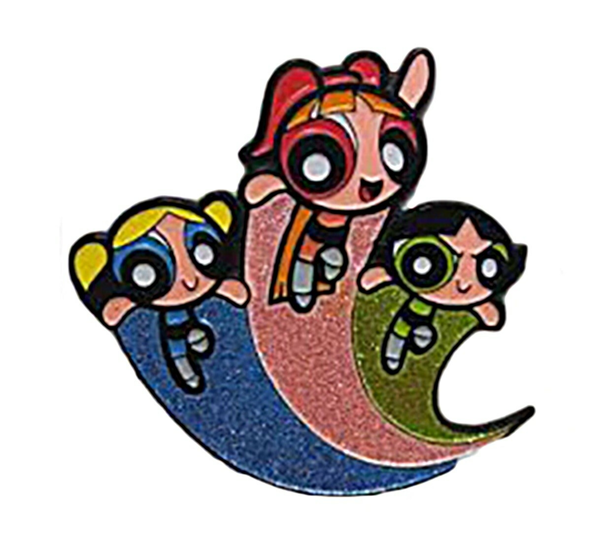 Powerpuff Girls Group Metal Enamel 1 Inch Tall Pin