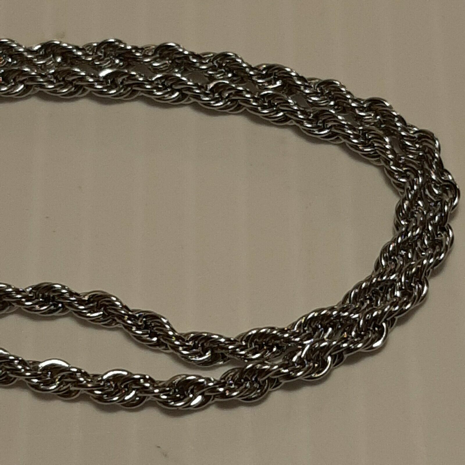 IRON CROSS Pewter Pendant Charm / 24″ STAINLESS ROPE CHAIN NECKLACE