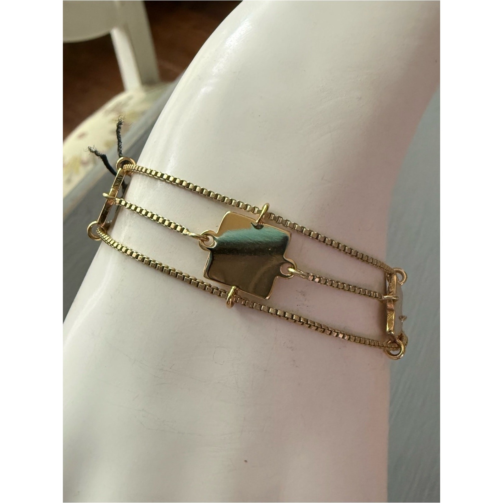 Jenny Bird Gold Tone Triple Chain Bracelet NEW