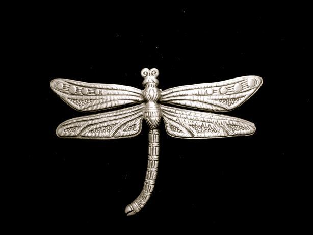 “JJ” Jonette Jewelry Silver Pewter ‘Detailed Dragonfly’ Pin