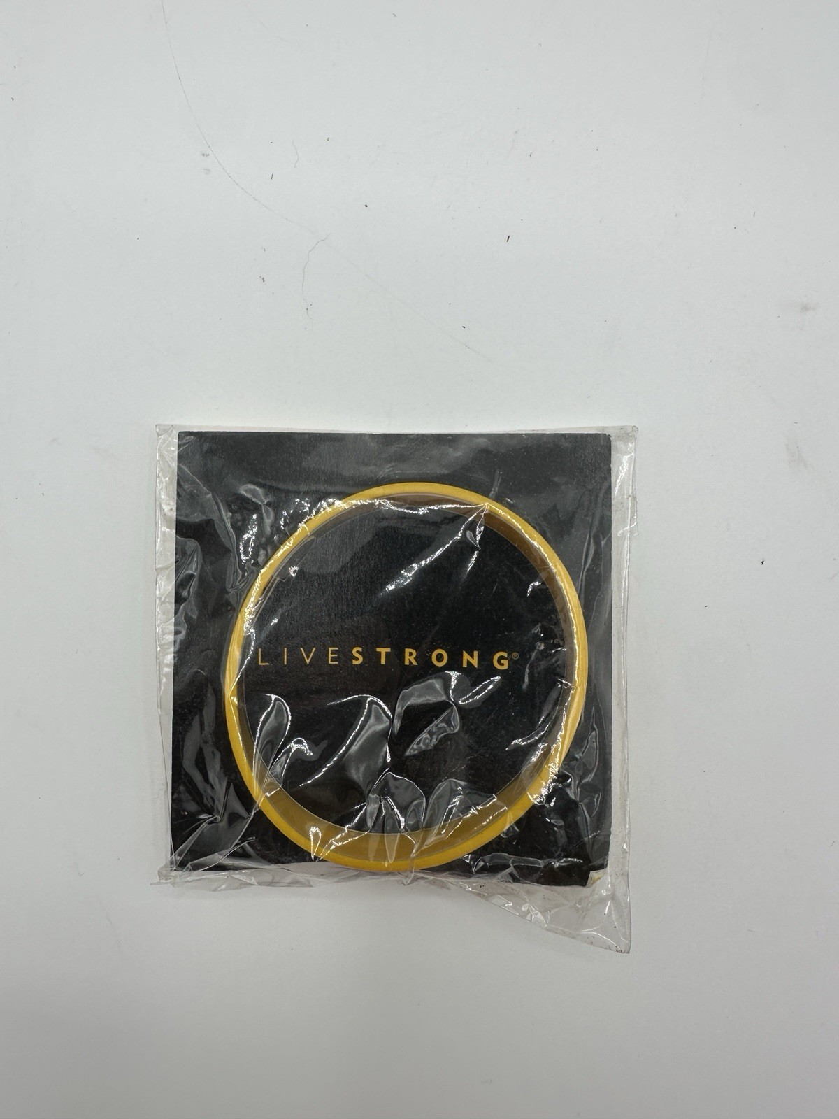 Nike Livestrong Yellow Wristband Bracelet L XL Authentic Y2K New