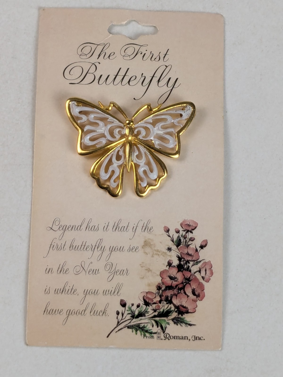Vintage Roman Inc The First Butterfly Brooch Pin – B17A