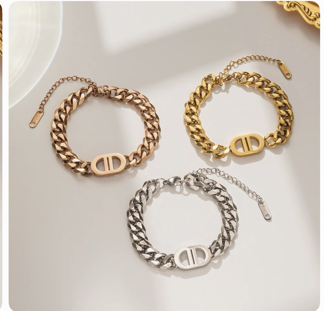 Minimalist Geometric Titanium Steel Gold/Silver/Rose Gold, Bracelet