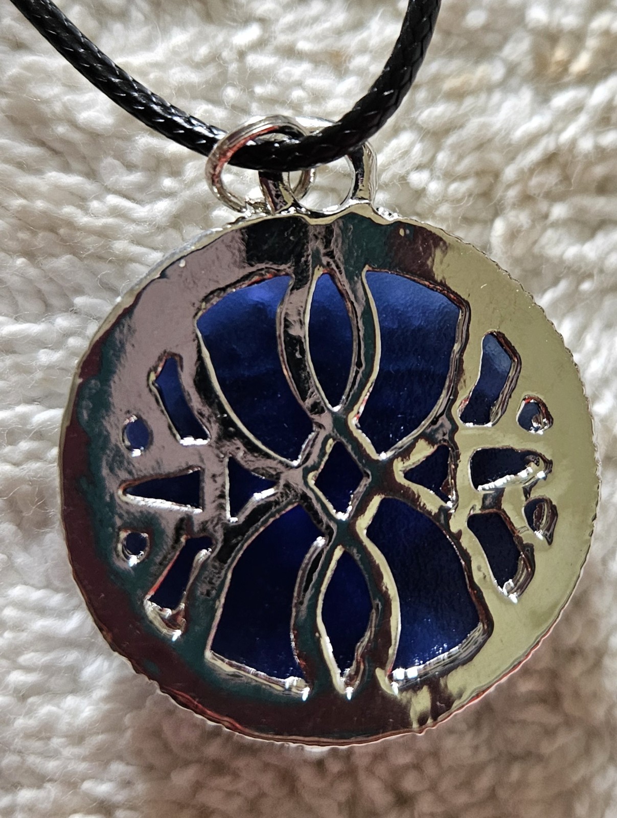 BLUE MOON FACE SMILING CELESTIAL NECKLACE ADJUSTABLE W/LOBSTER CLASP DISCONTINUE