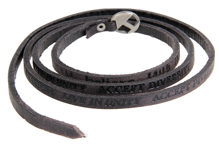 Leather Wrap Bracelets Trendy Stackable Cuff Adjustable Wirstband For Men Women