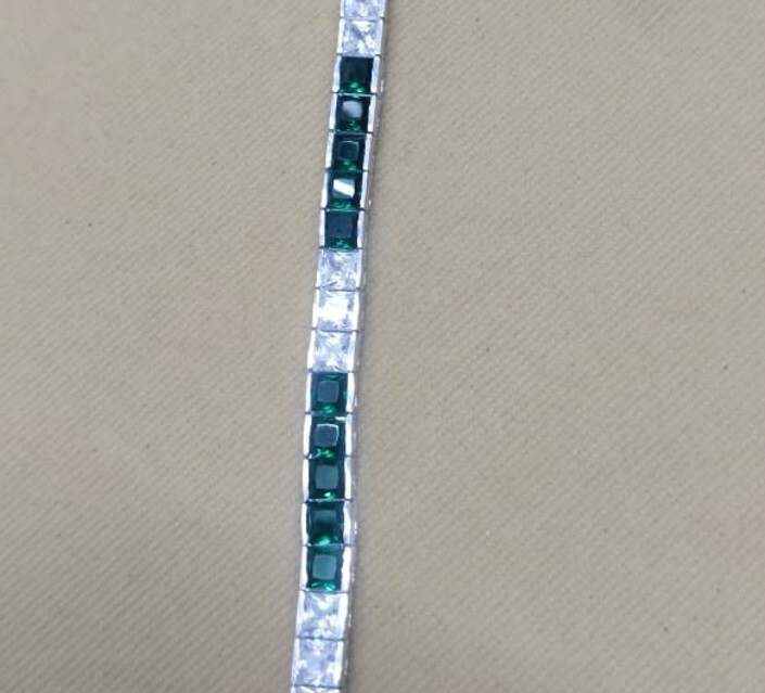 12.0ct Lab Created simulated Diamond Tennies Bracelet In 14 k White Gold Plated