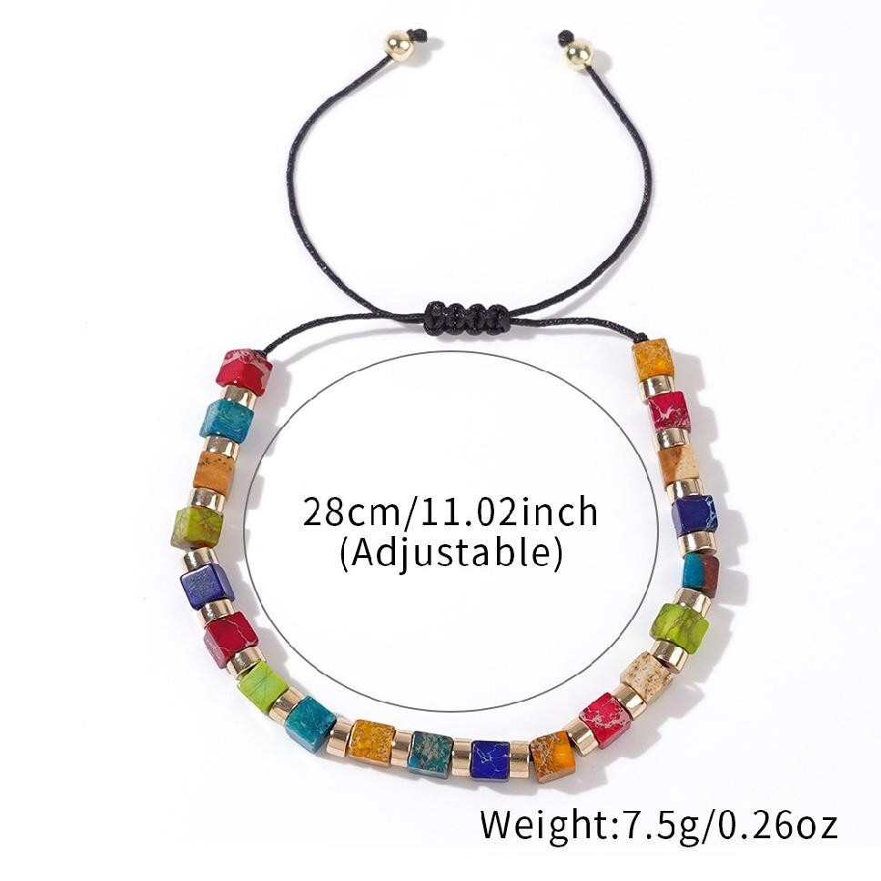 Genuine Amazonite Beaded Handmade Healing Reiki Chakra Boho Women Bracelet T90