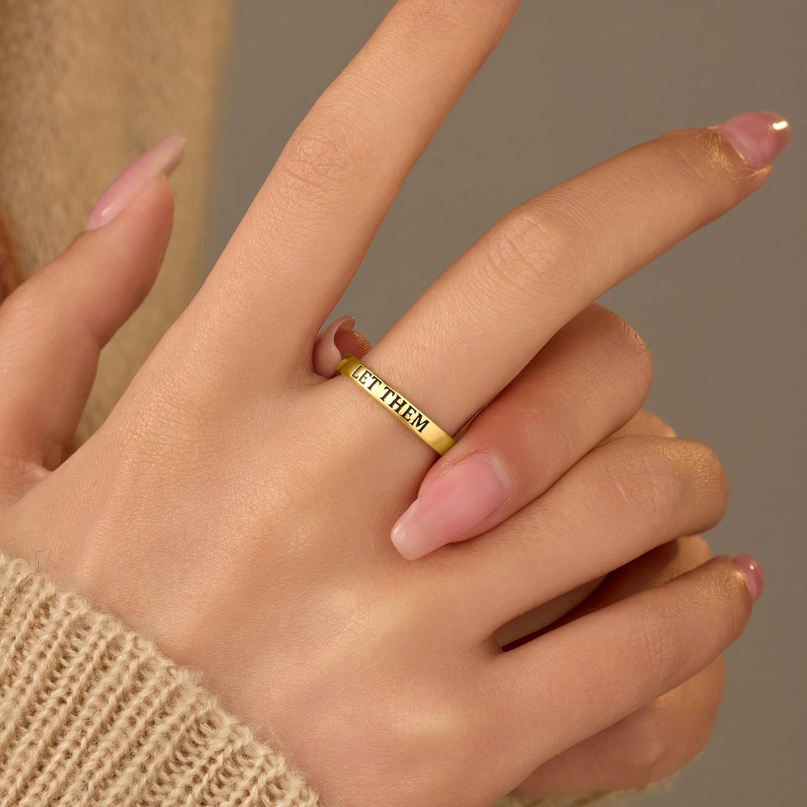 LET Them Ring,Worth Motivation Rings for Men, 925 Real Silver Ring To Sororit…