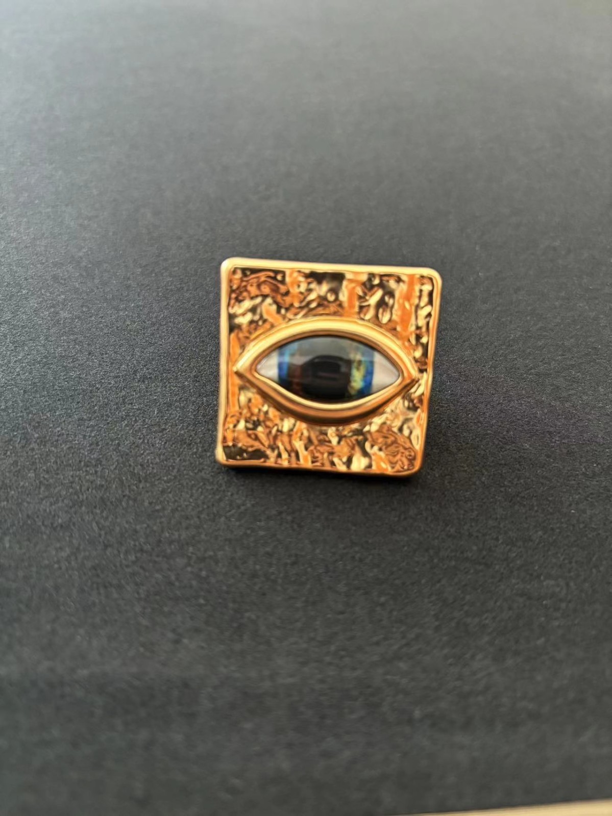 🎁AUTHENTIC Super High Quality Schiaparelli Eye Enamel Open Gold Ring Lover Gift