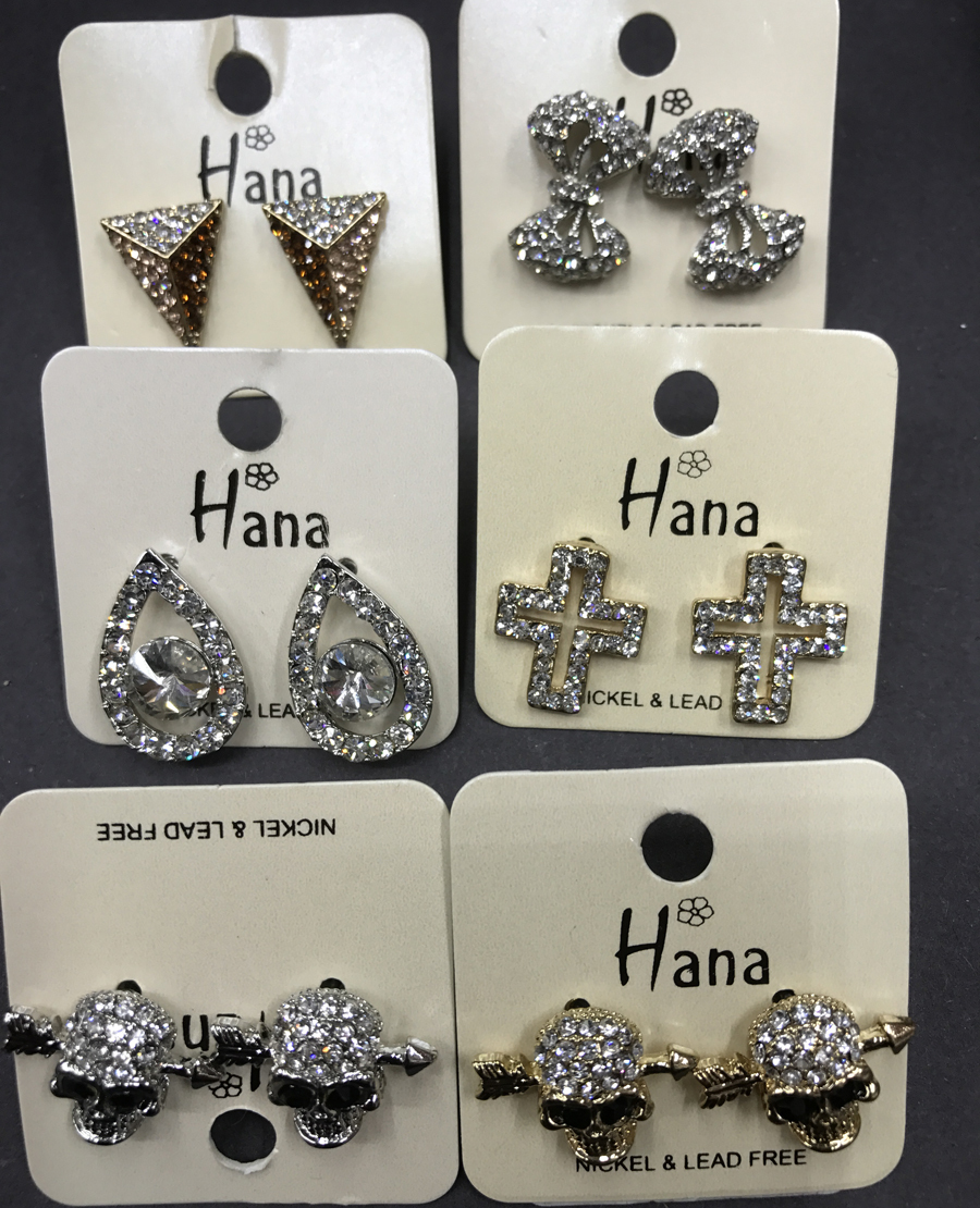 Wholesale high quality Jewelry lot 10 pairs crystal rhinestone stud Earrings