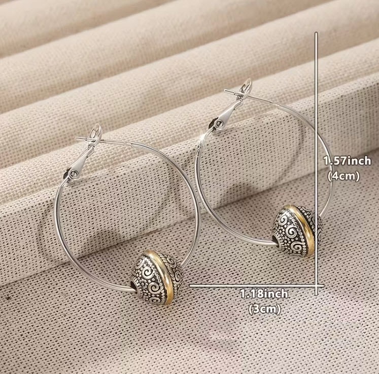 BRIGHTON BEACH Retro Ethnic Hoop Earrings