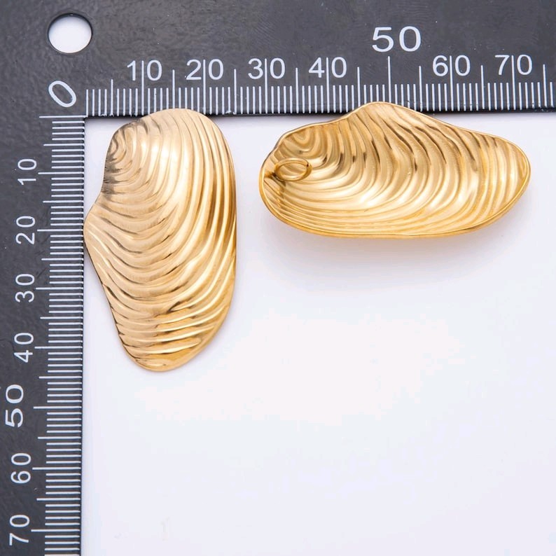 Big Gold Textured Abstract Geometric Charms – Rustic Dangle Findings for DIY Jew