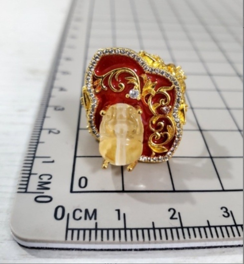 New Chinese Style Pi Xiu Wealth Ring Adjustable Vintage Open Band for Women