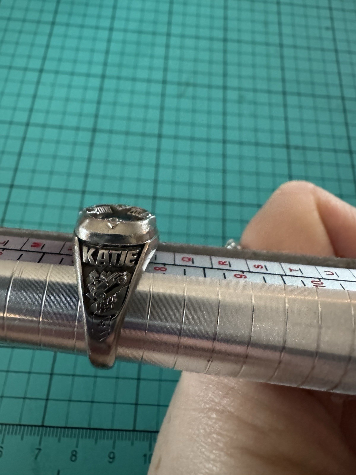 2006 Silver Purple And Clear Stone Class Ring Festering 4×4 Truck Missing Stone