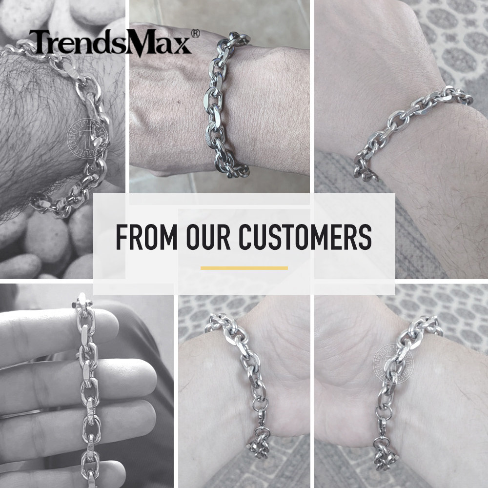 Mens Chain Silver Stainless Steel CABLE Link Necklace Bracelet Jewelry Set 7-26″