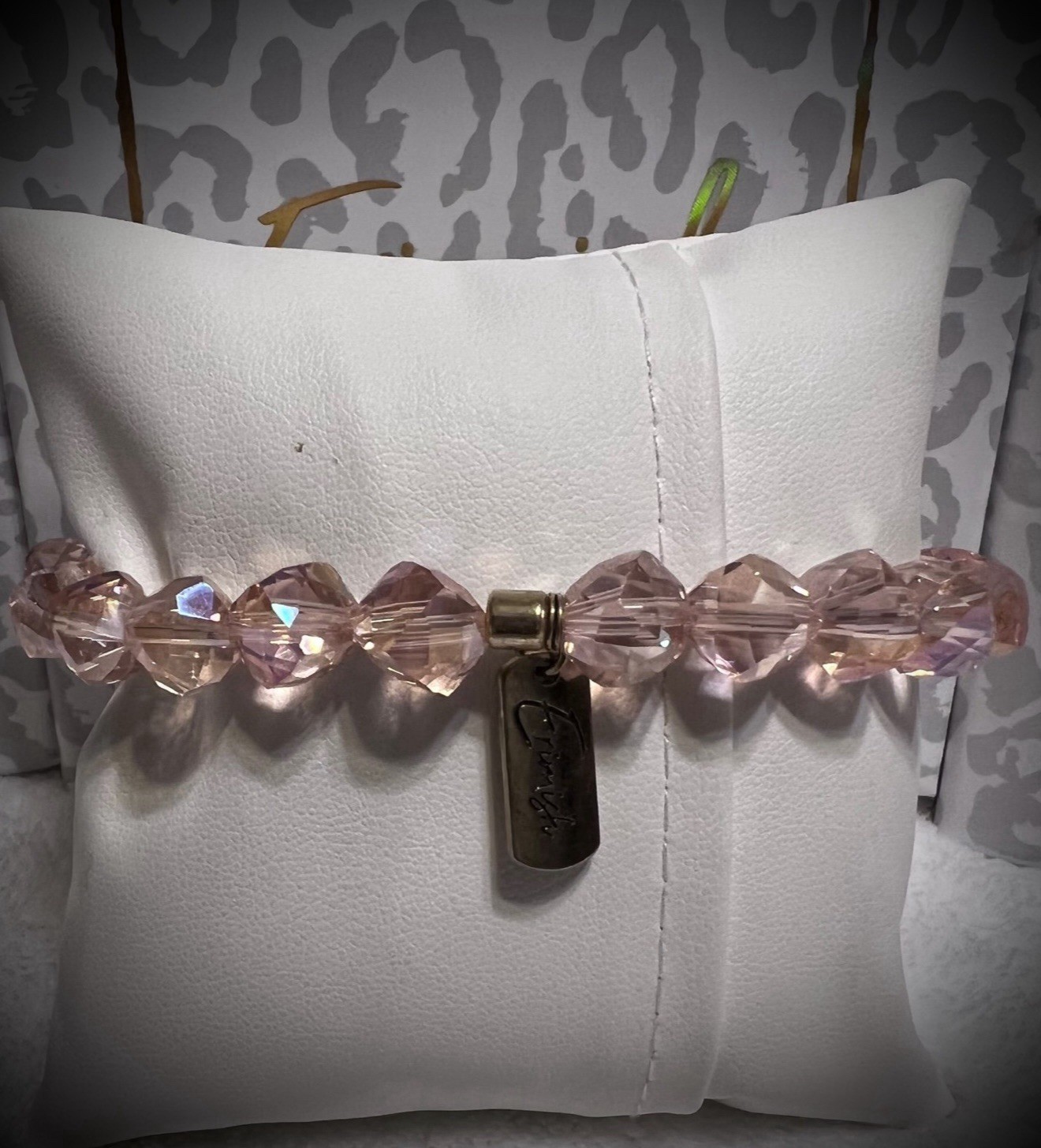 NEW! ERIMISH BRACELET- Pink & Gold W/ Charm Extended Or Regular