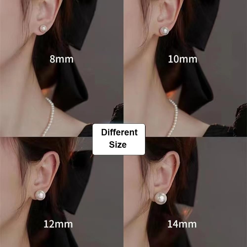 Pearl Clip on Earrings for Women Drop Clip Earrings for Women Gold Plated Whi…