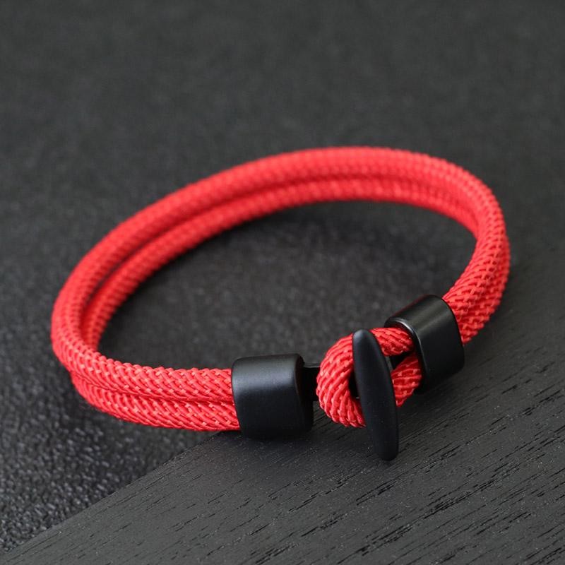 NEW Men’s Rope Bracelet Viking Punk Hiphop Outdoor Camping Jewelry