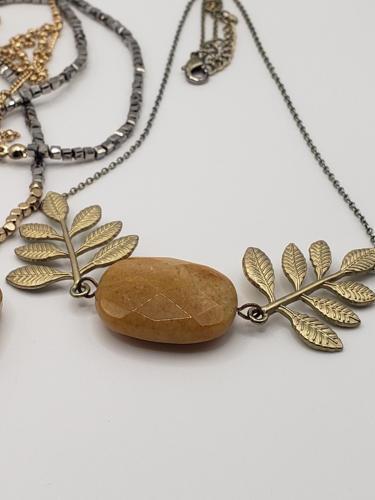 Nature-Inspired Jewelry Lot: Genuine Agate & Amethyst Tree of Life Necklaces