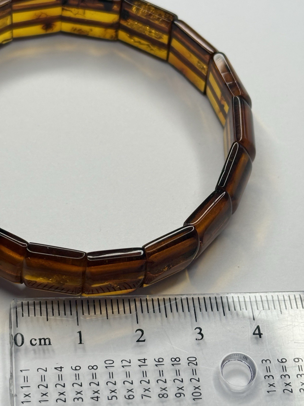 Genuine Baltic Amber Stone Bracelet.Cognac Amber Beaded Bracelet.