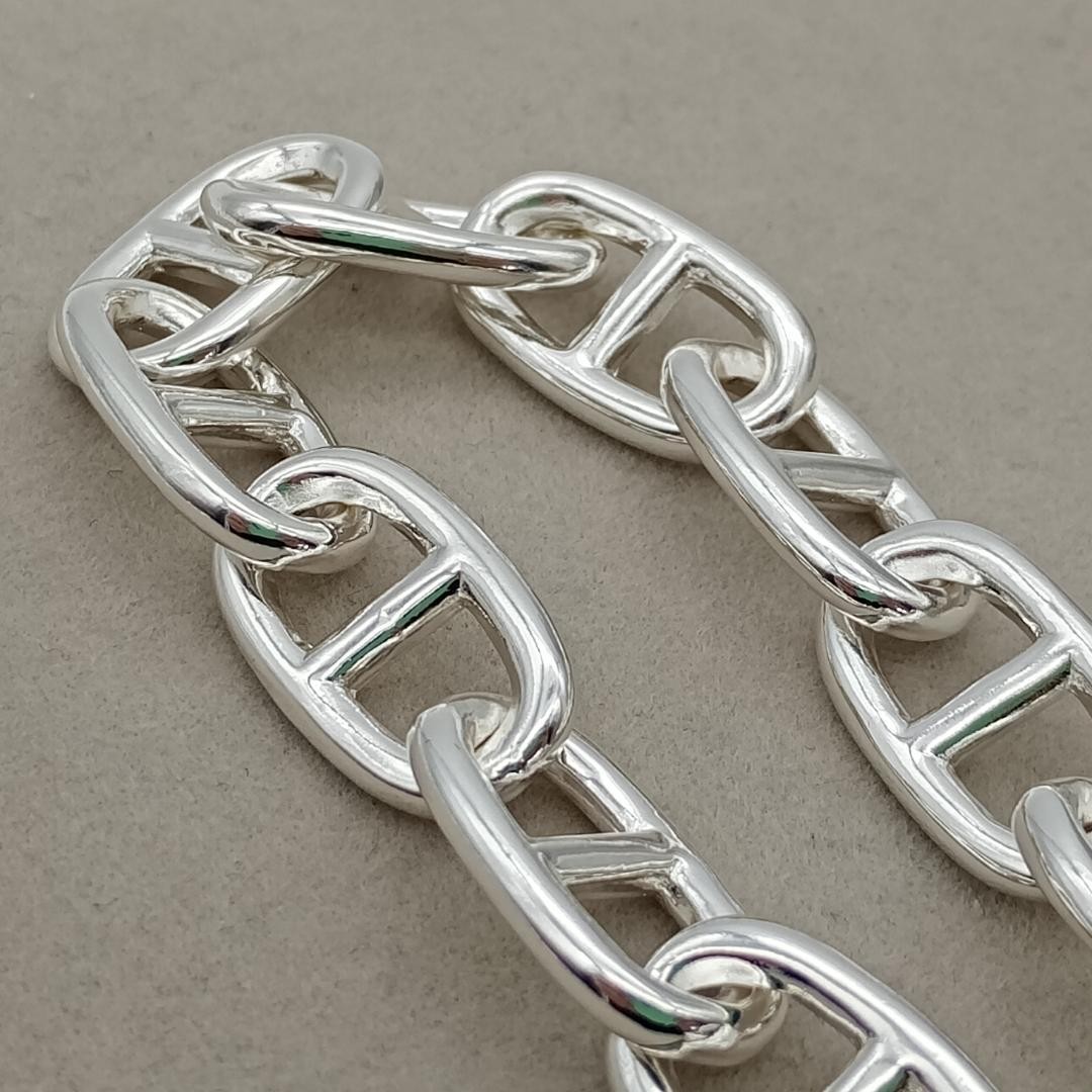 Silver 925 Necklace Chaine d’Ancre Toggle Clasp 40