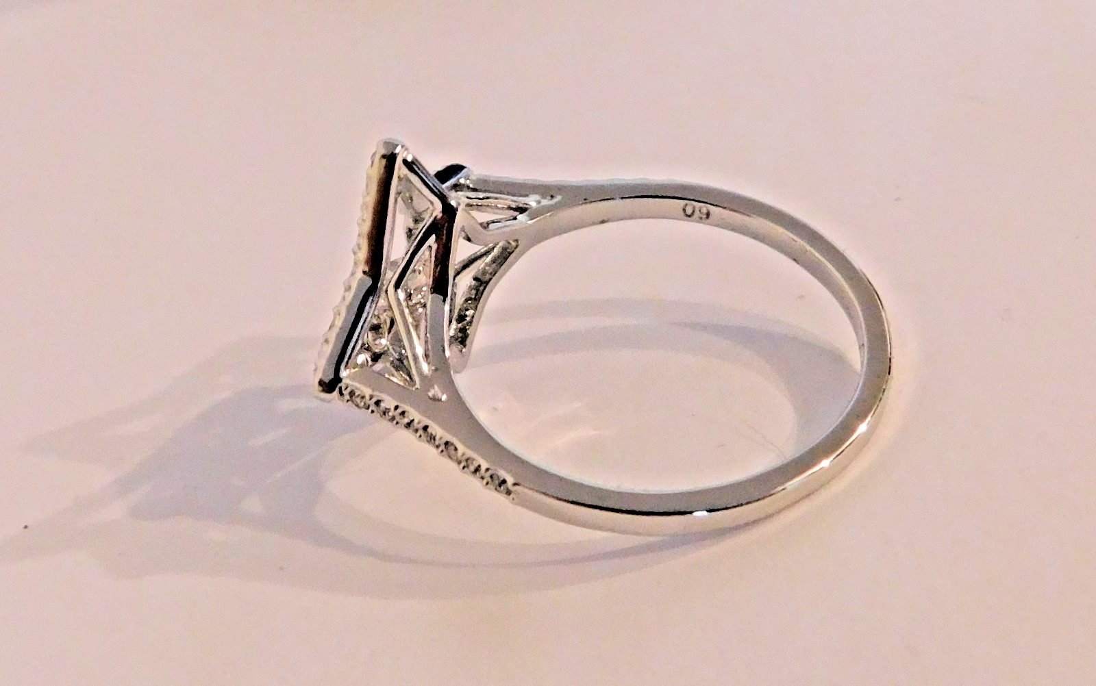 Swarovski Rhodium Plated Sparkling Dance Star Ring Size 58.5 (US 8.5) in Box
