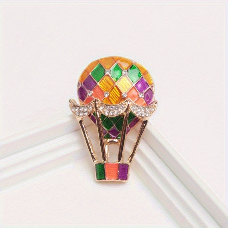 1PColorful Hot Air Balloon Brooch Unisex Lapel Pin Women Men Jewelry Accessories