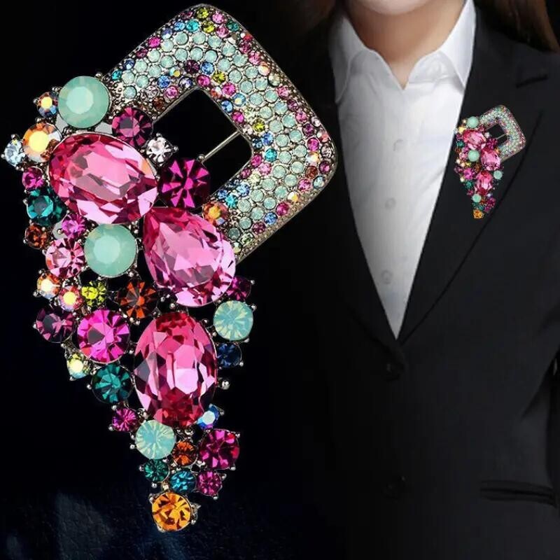Crystal Brooch Exquisite Badge Pin Corsage Clothing Accessories Jewelry Women