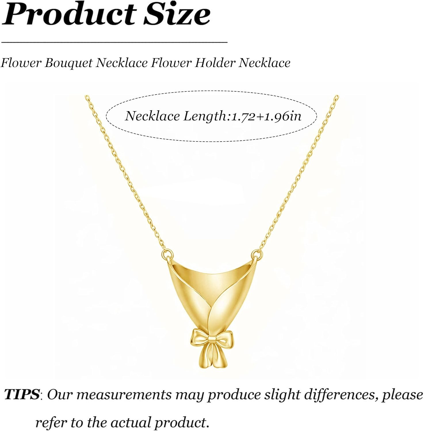DIY Flower Holder Necklace Mini Vase Jewelry Bouquet Wearable Gift for Women