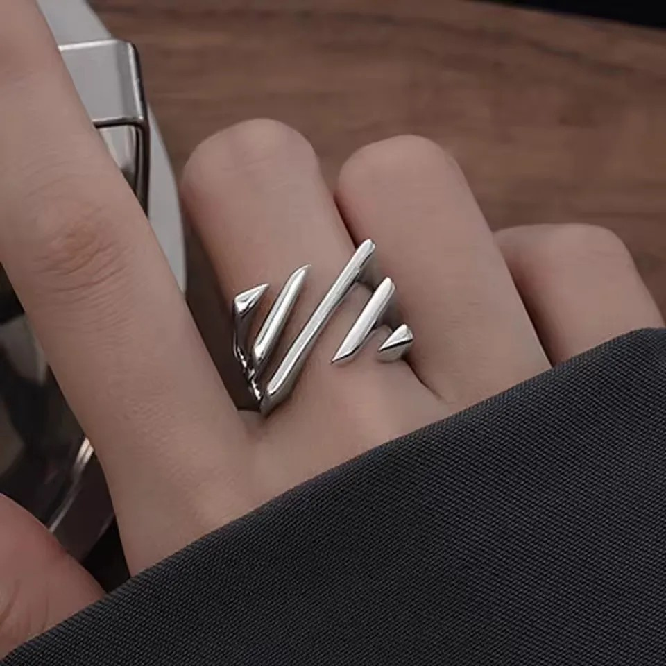 VENTFILLE 925 Sterling Silve Flower Ring for Women Gift Hollow Out Design Retro.