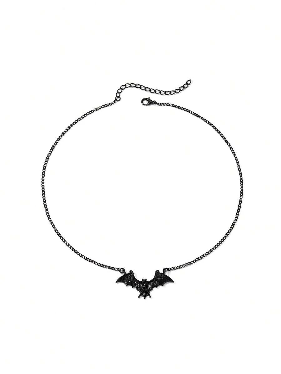 1pc Floral Alloy Beaded Necklace Casual Vintage Women Daily Jewelry