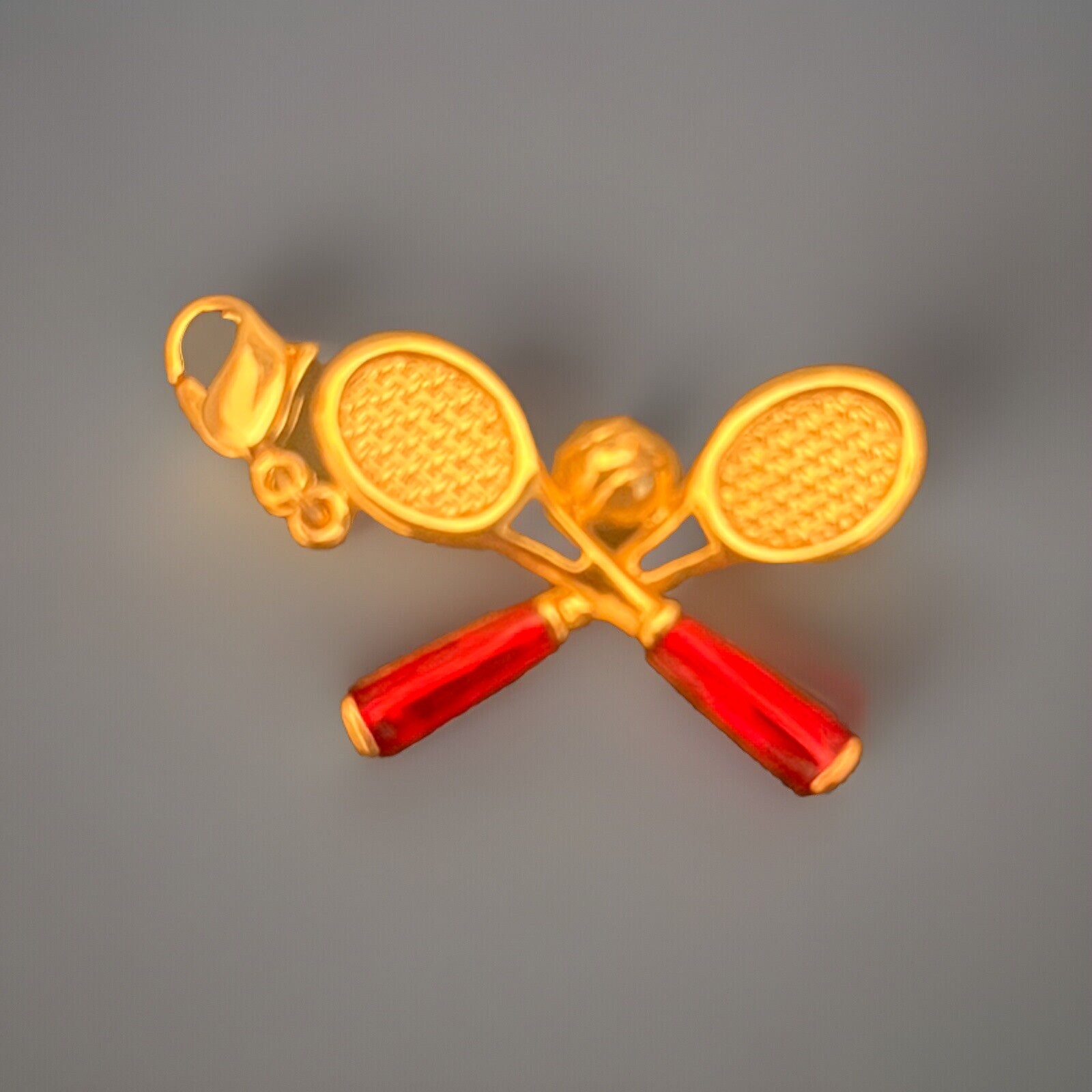 Swarovski Savvy Tennis Double Racket Crystal Charm On Original Card.