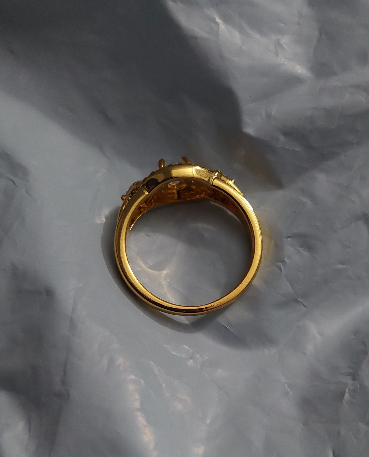Gold-color Copper CZ Ring
