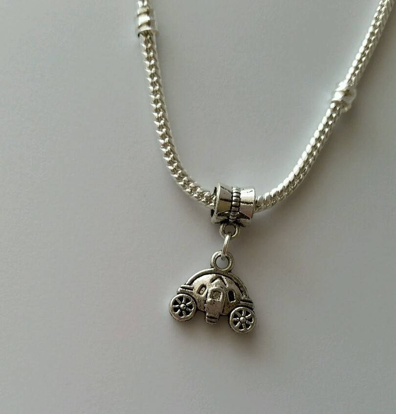 Disney Princess Fairytale Carriage Dangle Bead Fit European Charm Style Bracelet