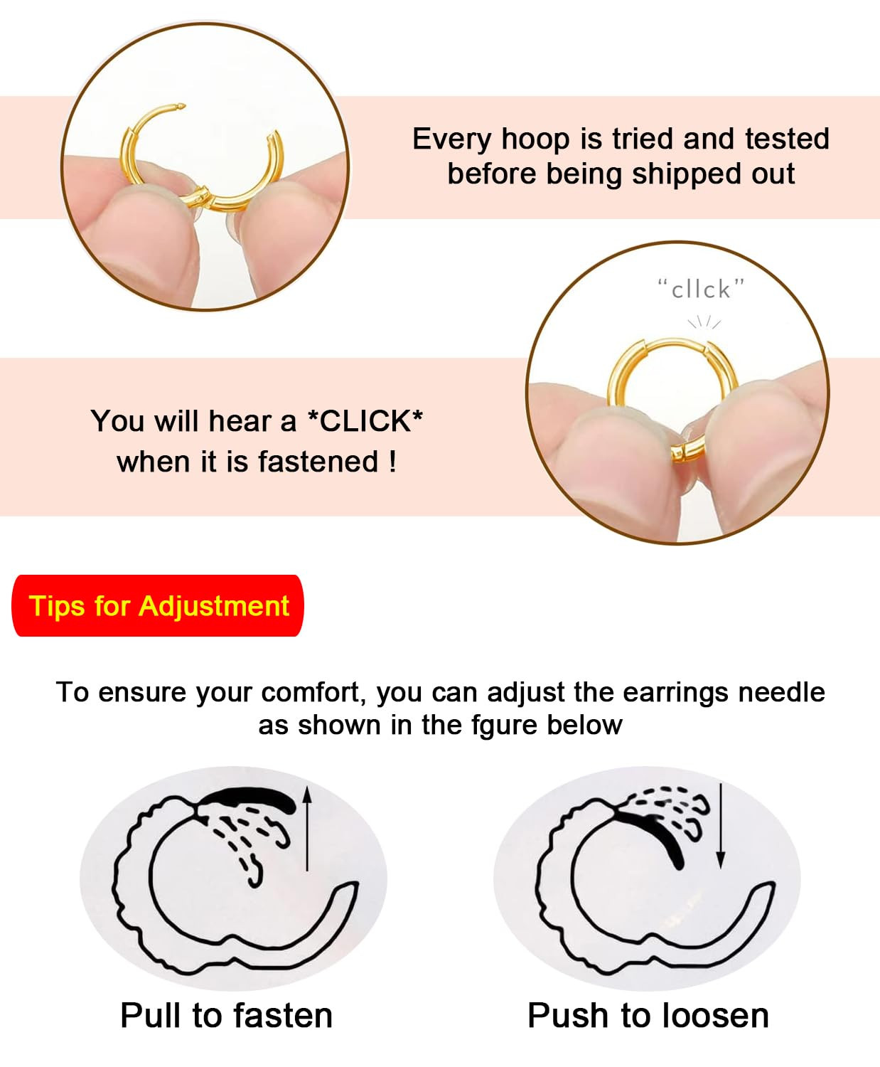 1 Pair 6Mm Small Hoop Earrings for Women, Dainty 14K Gold Plated Huggie Hoop Ear