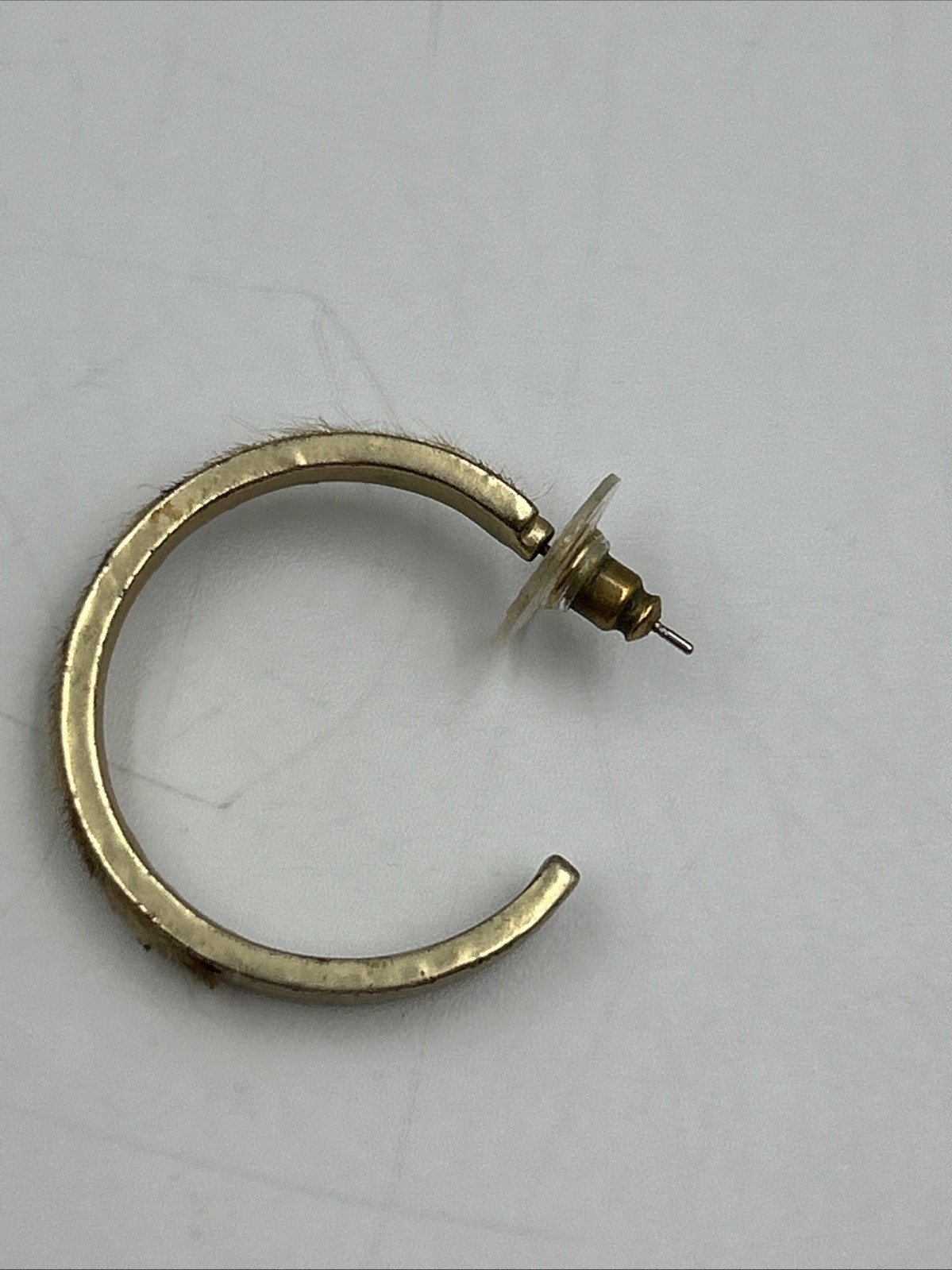 Gold Tone Hoop Earrings With Leopard Pattern Retro Bohemian Style Jewelry