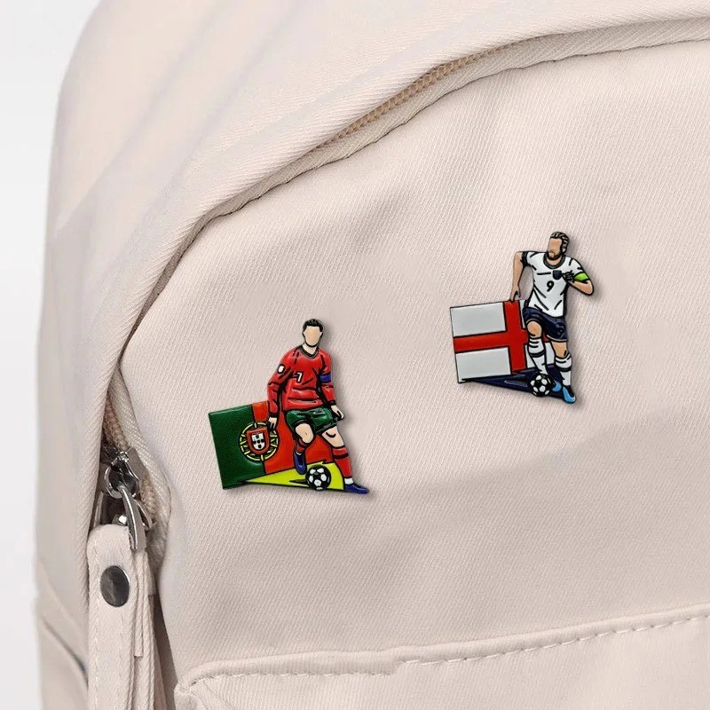 2026 World Cup Star Soccer Player Brooch Enamel Pin Football Fan Lapel Badge