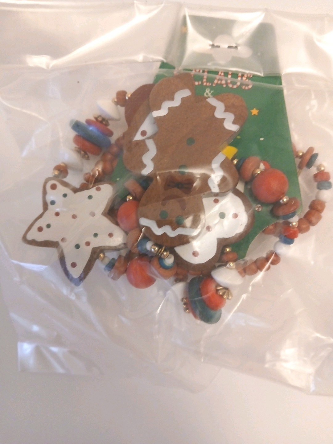 NEW! Hand Painted Wooden Necklace for CHRISTMAS