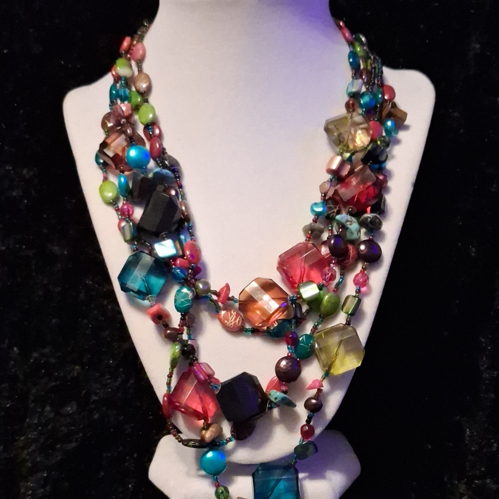 Multi-Strand Colorful boho fun neckless