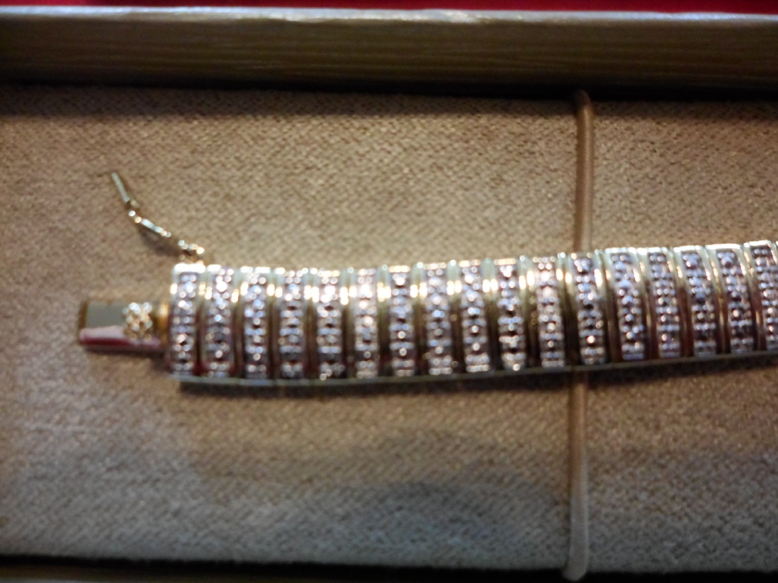 Diamond Bracelet, 1.00 Carat in 18K Yellow Gold over Brass-7 inches