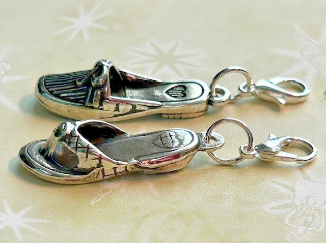 Brighton Shoe Charms- Silver Tone Clip on Charms