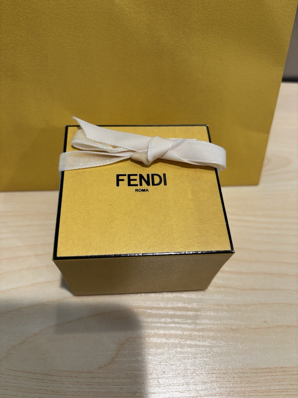 AUTHENTIC Fendi Size 7 Graphic Logo Crystal Ring W/ COA Box & Bag Beautiful!