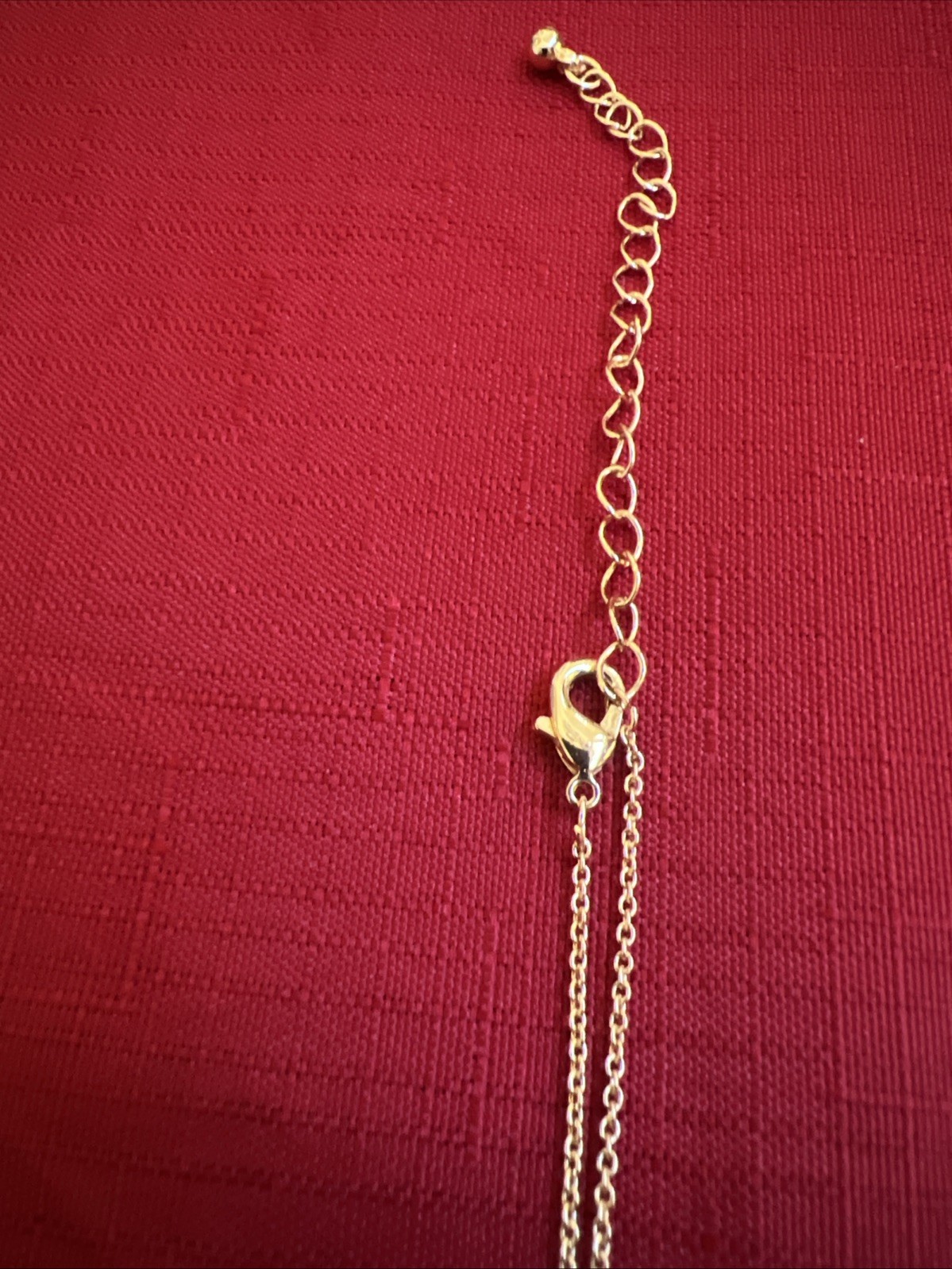 GOLD TONE INITIAL LETTER C RHINESTONES PENDANT NECKLACE NICKEL-FREE ADJUSTABLE