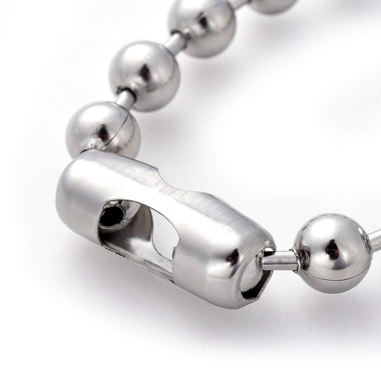 LZD 6-10″ Stainless Steel Ball Chain Beads Bracelet Silver Gold Multicolor 2/…