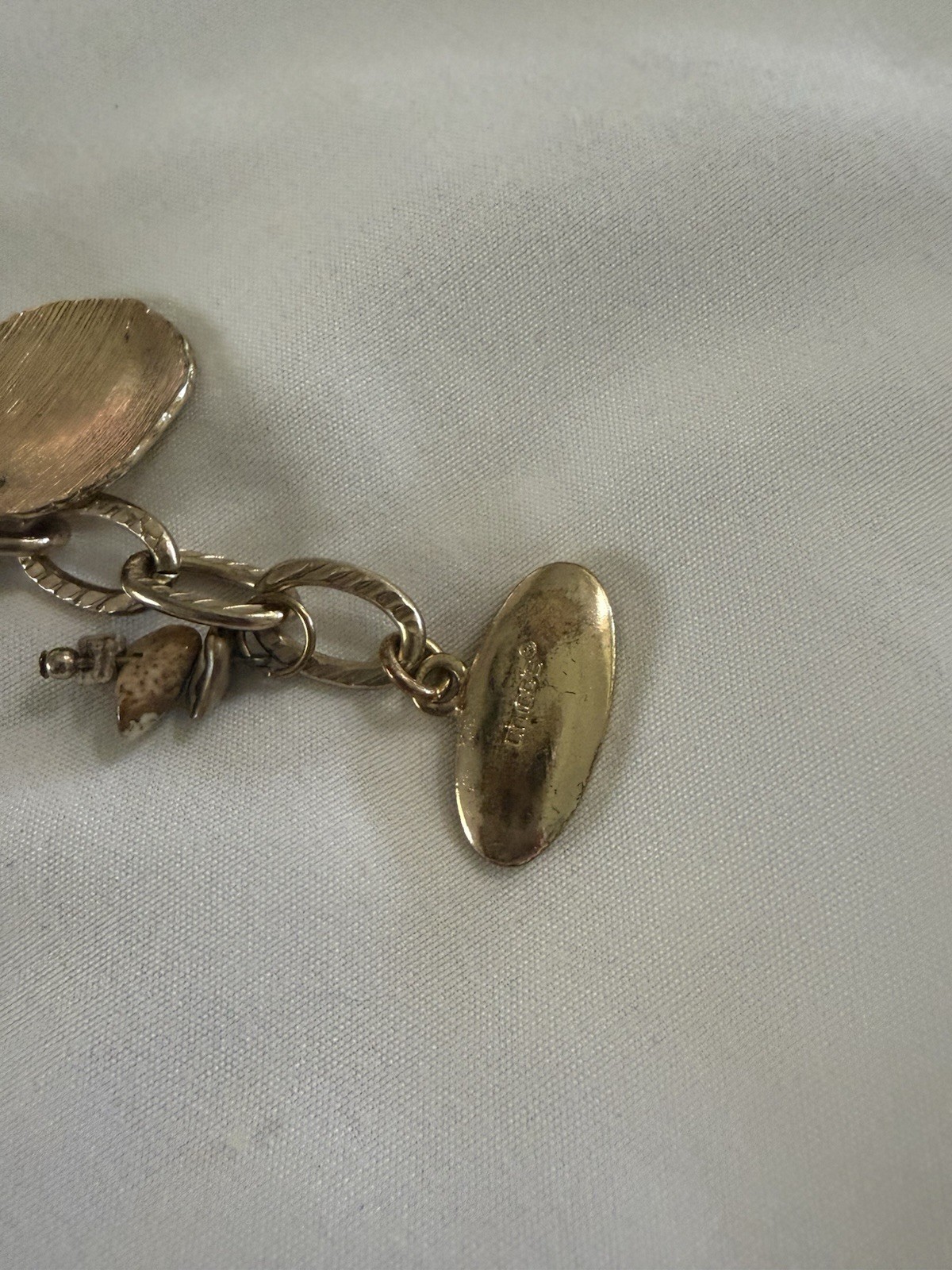 Chico’s Charm Bracelet Multi Metal Tone Rhinestones Magnetic Clasp New