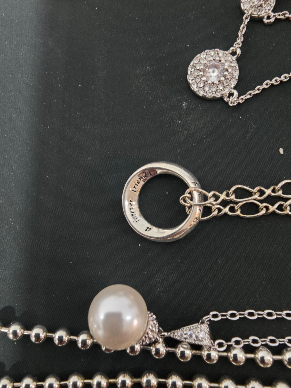 Lot of (14) Necklaces Mixed Metals/Materials (925,avon,monet)